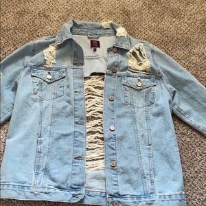 cute ripped denim jacket
